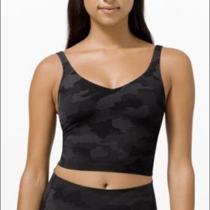 NWT Lululemon Align Cropped Black Camo Tank - size 6